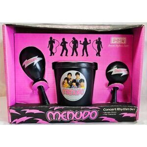 Vtg 1984 Menudo Concert Rhythm Set With Bongo Drum & 2 Maracas By Tunetoon USA